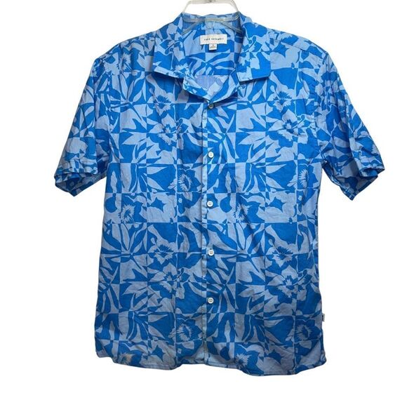 5 for $25🔥Free Assembly Blue Floral  Button Front Shirt Small - Picture 1 of 5